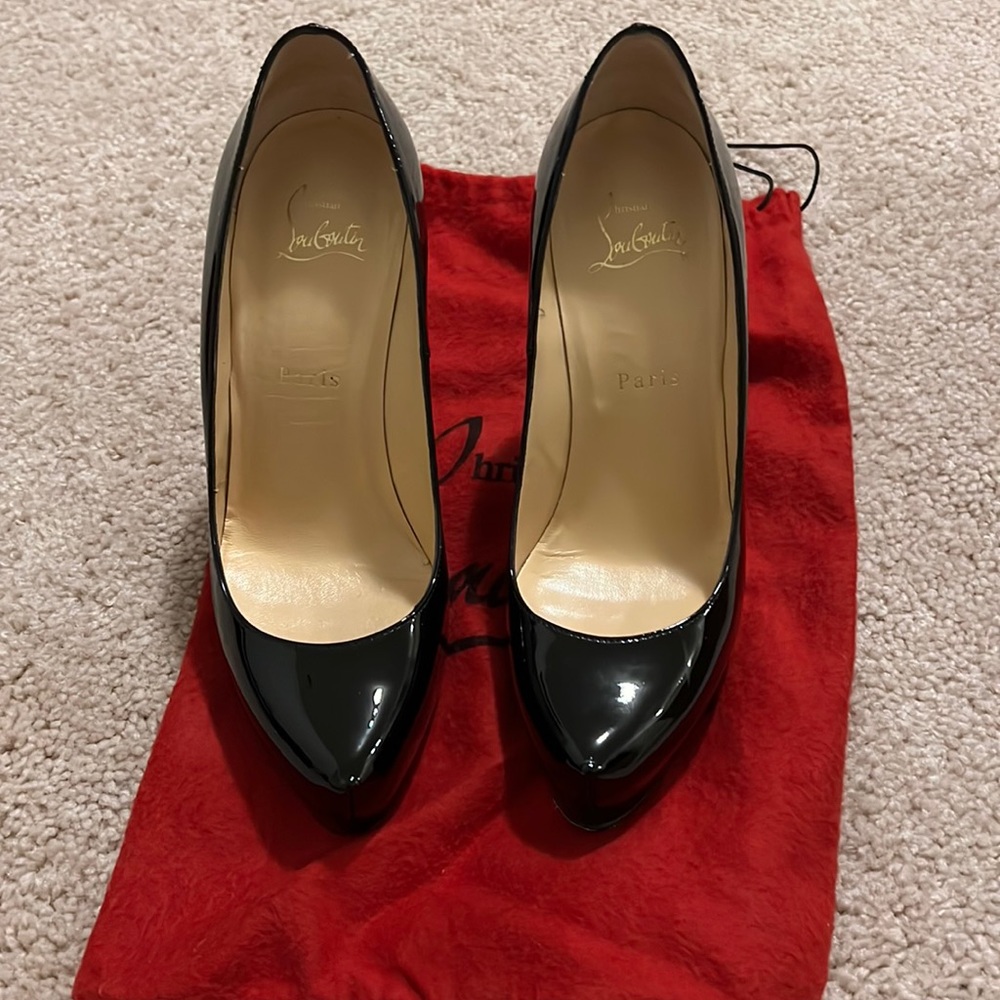 Christian Louboutin Black Patent Leather Heels